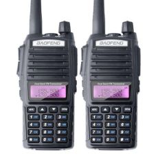 Kit 2 Rádios Ht Baofeng Comunicador Uv-82 10w Vhf_uhf_Fm