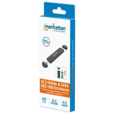 Caixa Para Disco M.2 Nvme Sata Ssd Usb-A/ USB-C 3.2