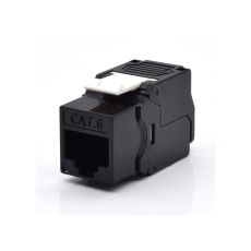 Conector keystone cat6 utp 180º - Preto