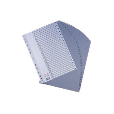 .Me Indice Mab A4 PP Cinza 11 Furos 1-31
