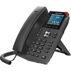 Telefone SIP POE S/Adaptador de Corrente Preto