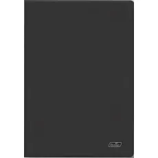 Caderno Agrafado A4 60g/80 Folhas Xadrez Capa Preta