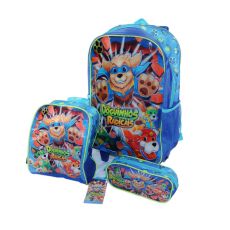 Trolley Mochila Dogs Radicais Com Lancheira e Estojo Azul