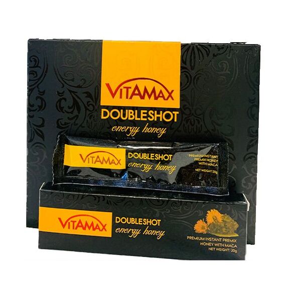 Cápsula de Mel Instant Premix VitaMax DoubleShot Energy com MACA - 10 unidades