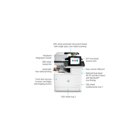 HP Impressora Laserjet MFP Color A3 M776DN