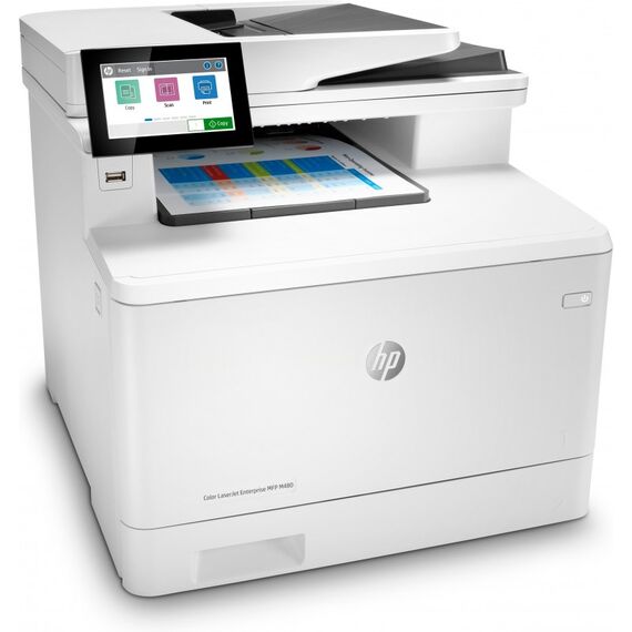 HP Impressora LaserJet Enterprise MFP Color M480F 27/29 PPM - Branco/Preto