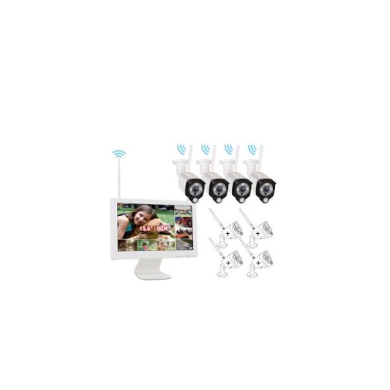 Wintech Kit De VigilanciaI Wireless 8 Canais Com Monitor 15.6'' LCD 1TB HDD DE 4 Câmaras WIFI 3MP