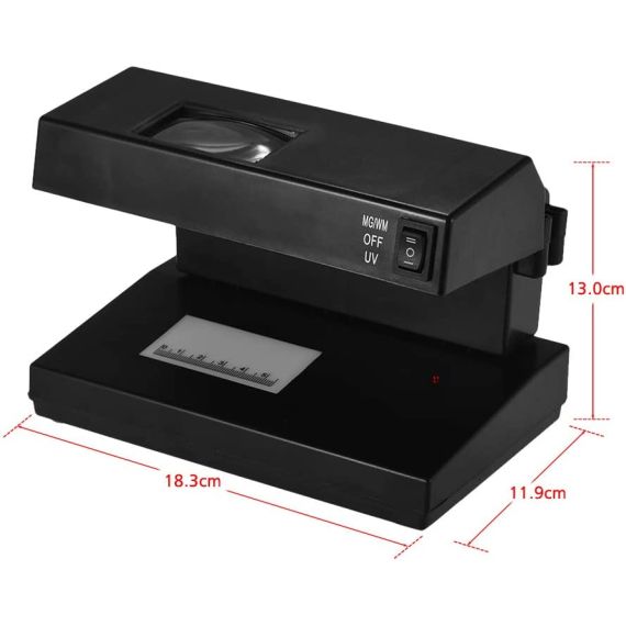 Detector de Notas Falsas Portátil com Utravioleta UV