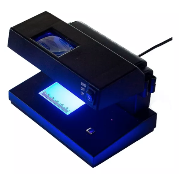Detector de Notas Falsas Portátil com Utravioleta UV
