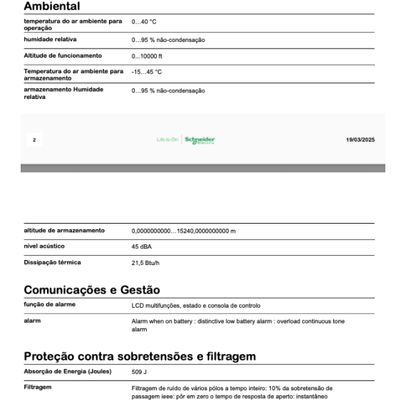 Manual da UPS APC 1300 BR LI