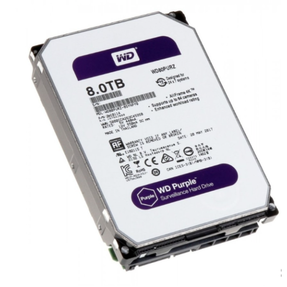 HD INT 3.5' WD 8TB PURPLE SATA 6GB/S 5400RPM