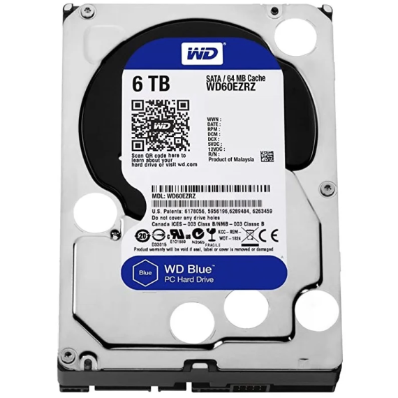 HD INT 3.5' 6TB WD AZUL 5400RPM SATA 6GB