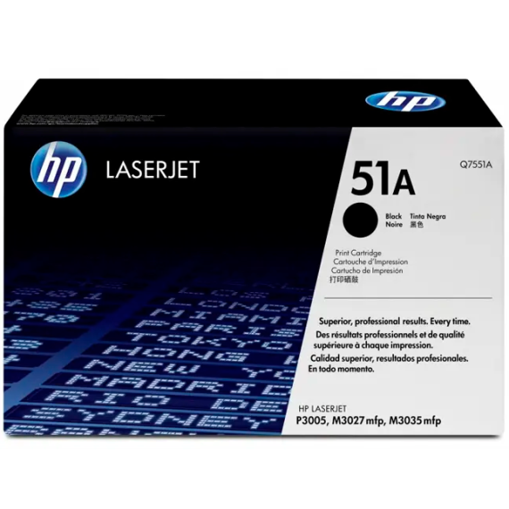 Toner HP 51A - Preto - * P3005*3027*3035 (6.500 Pag.)