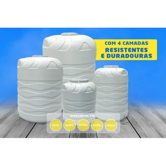 Tanque vertical de armazenamento de água/gasóleo 500L