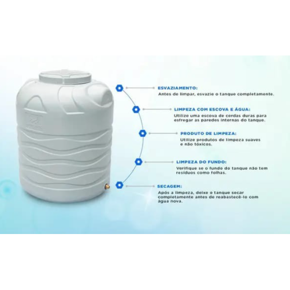 Tanque vertical de armazenamento de água/gasóleo 500L