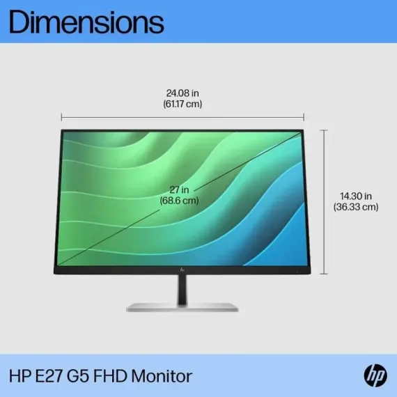 HP Monitor 27' E27 G5 FHD VGA/HDMI/DP/4USB