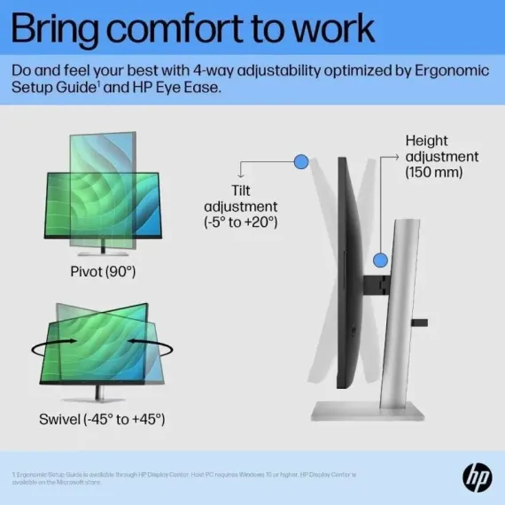 HP Monitor 27' E27 G5 FHD VGA/HDMI/DP/4USB