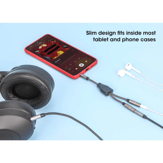 Adaptador áudio estério 3.5 (macho) para 2x3.5 (fêmea)