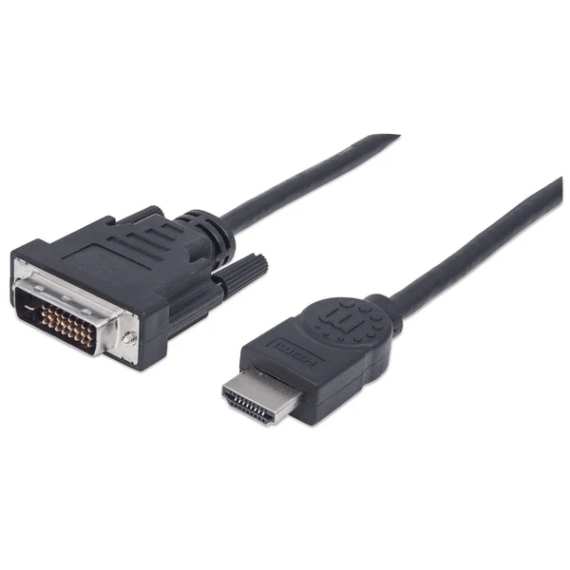 Cabo hdmi 1.8 mt (m) para dvi-d 24+1 (m) preto