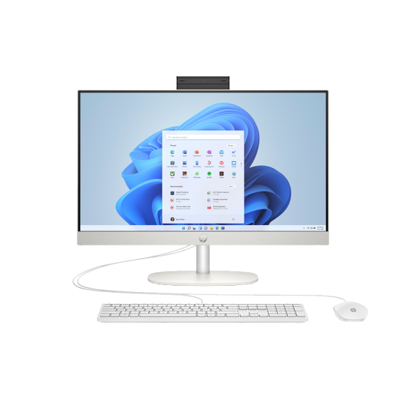 HP PC AIO 23.8' FHD N100 8G 256 SSD W11H - Branco