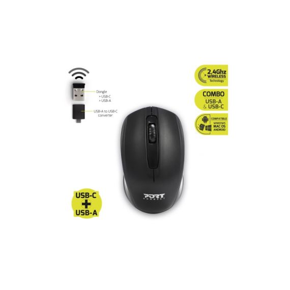 Bolsa + Mouse Port Design 17.3' - Preto