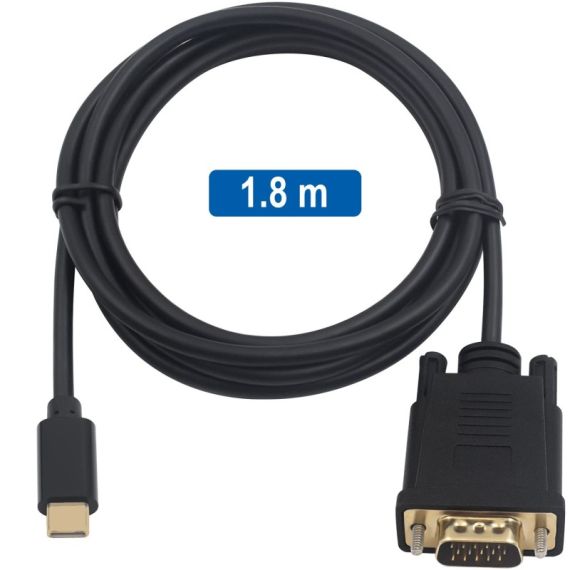 Adaptador Conversor usb-c para vga 1.8mt
