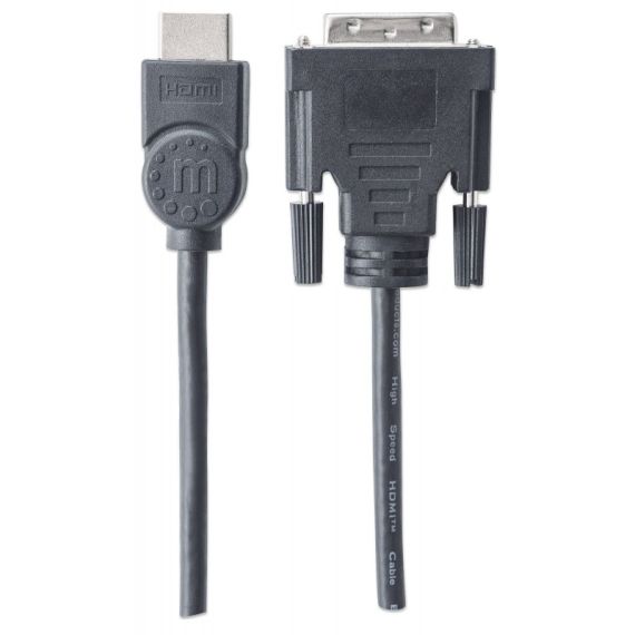 Cabo hdmi 1.8 mt (m) para dvi-d 24+1 (m) preto