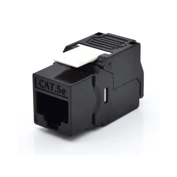 Conector keystone cat5 utp 180º preto