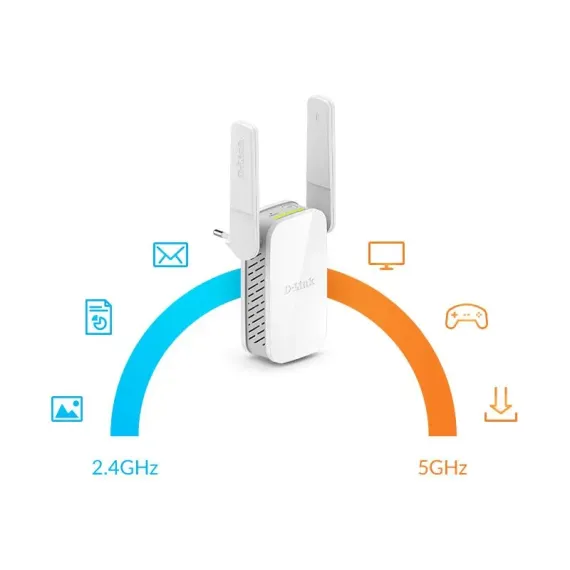 Access Point Wifi Dlink Range Extensores De Sinal AC1200 Dual Wall 2