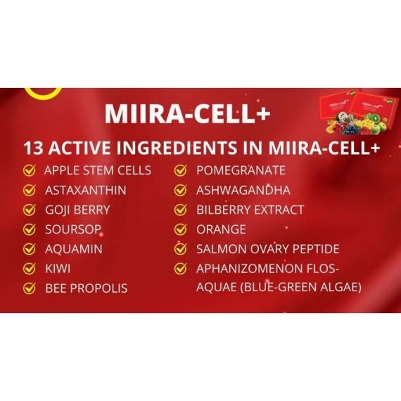 Suplemento Natural Miira-Cell + (Caixa de 24 saquetas)