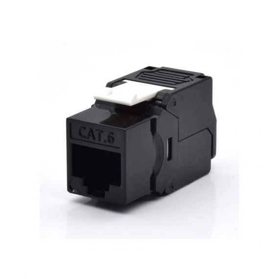 Conector keystone cat6 utp 180º - Preto