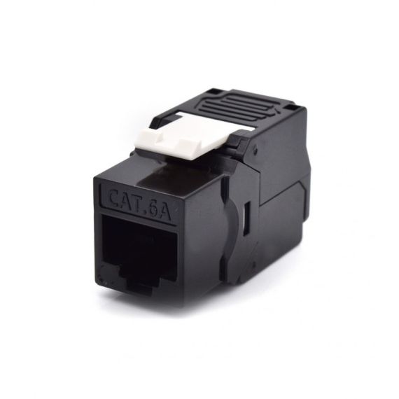 Conector Keystone WP Rack Cat6A UTP 180º - Preto