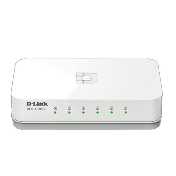 Switch 5 Portas 10/100 Mbps 2x8cm Sem Gestão - Branco