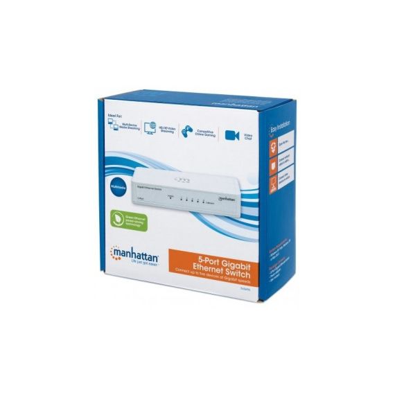 Switch 5 Portas Giga Ieee 802.3az Plástico