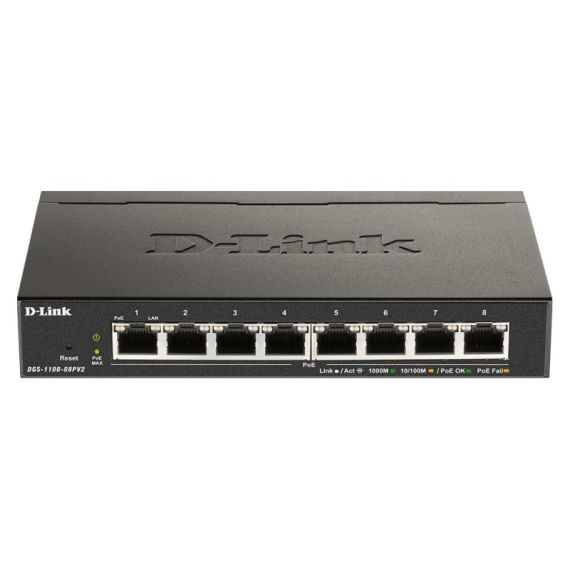 Switch 8 Dlink Smart 10/100/1000 Poe 64W Power Budget