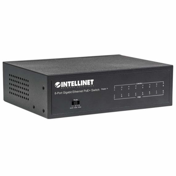 Switch 8 Intellinet 10/100 Gigabit Ethernet PoE+Switch