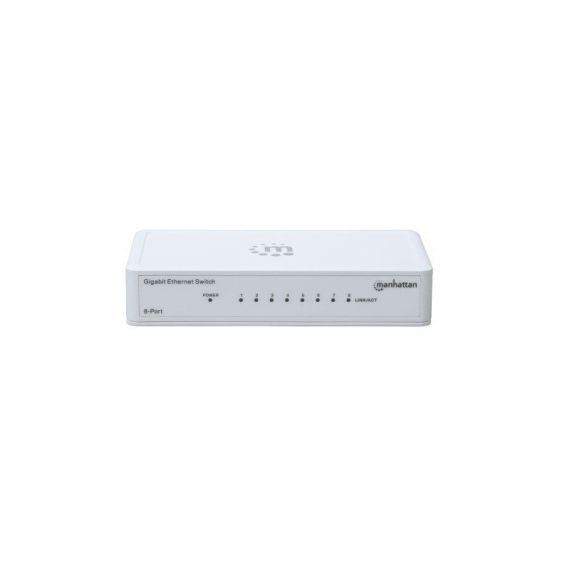 Switch 8 Manhattan 10/100/1000 Gigabit Plastico - Branco