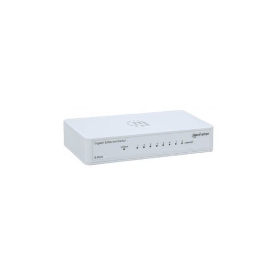 Switch 8 Manhattan 10/100/1000 Gigabit Plastico - Branco