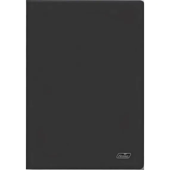 Caderno Agrafado A4 60g/80 Folhas Xadrez Capa Preta