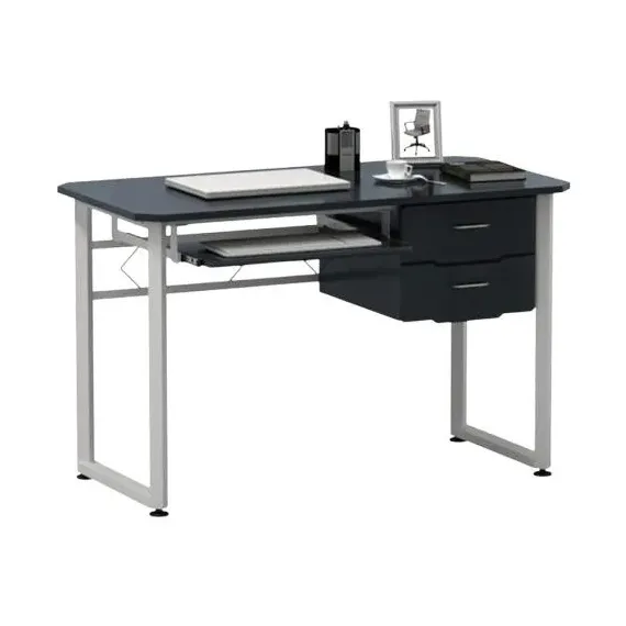 Secretária para PC Metal/Vidro Preto 120x60x76