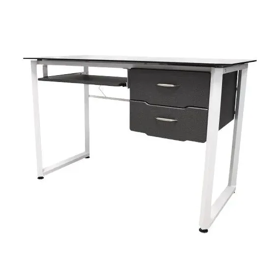 Secretária para PC Metal/Vidro Preto 120x60x76