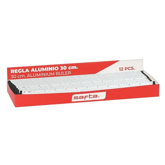 Expositor com 12 Réguas Alumínio 30 Cm