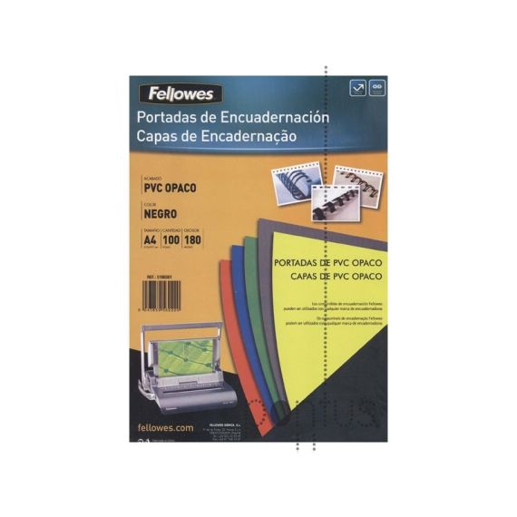 .Me Capas Encad. A4 Opaco Preto 100F Fello