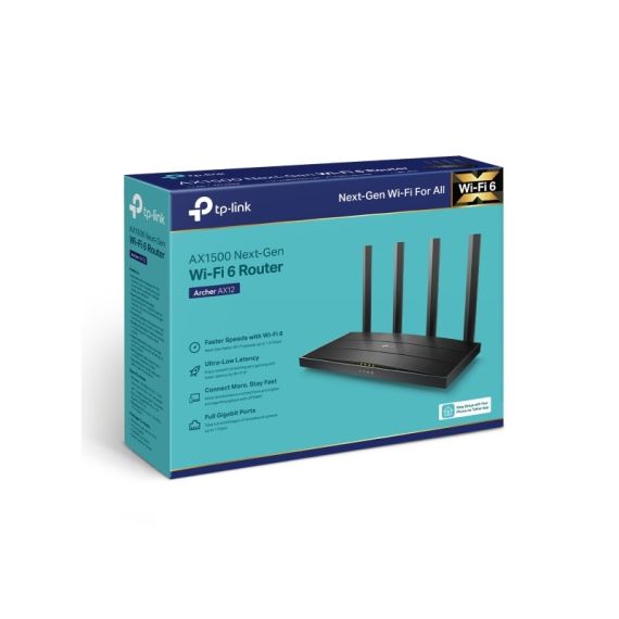 Router TP-Link WI-FI 6 300 MBPS Archer AX12 AX1500 Dual-Band
