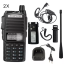 Kit 2 Rádios Ht Baofeng Comunicador Uv-82 10w Vhf_uhf_Fm