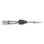 Adaptador áudio estério 3.5 (macho) para 2x3.5 (fêmea)