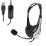 Auscultadores stereo com controlador de volume usb