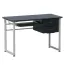 Secretária para PC Metal/Vidro Preto 120x60x76
