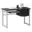 Secretária para PC Metal/Vidro Preto 120x60x76