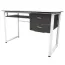 Secretária para PC Metal/Vidro Preto 120x60x76
